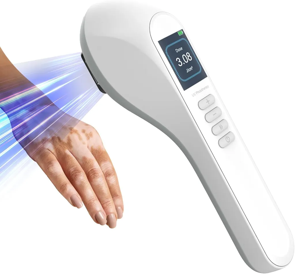 [UVT-UVB-GO-UL01_UV] UVThera 308nm LED UVB Go (White) LED UVB Phototherapy Device for Vitiligo & Skin Light Therapy